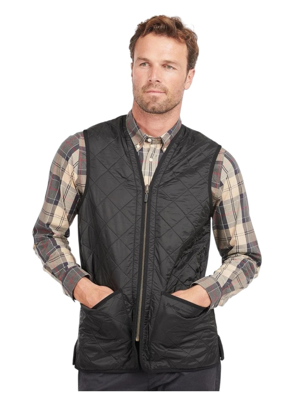 Barbour Polarquilt Waistcoat Zip-In Quilted Vest Black‎ Men’s XL